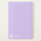 Lavender Gingham Transparent Frame Notebook Notizblock (Rückseite)