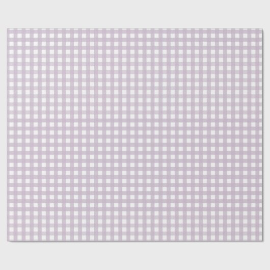 Lavender Gingham Wrapping Paper Geschenkpapier (Flach)