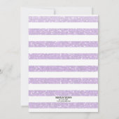 Lavender Glitter Photo Template Sweet 16 Party Einladung (Rückseite)