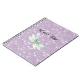 Lavender Glitter Pistachio Mint Dragonfly Dream Notizblock (Linke Seite)