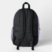 Lavender Glitzer Bedruckter Rucksack (Rückseite)