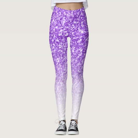 Lavender Glitzer Leggings (Vorderseite)