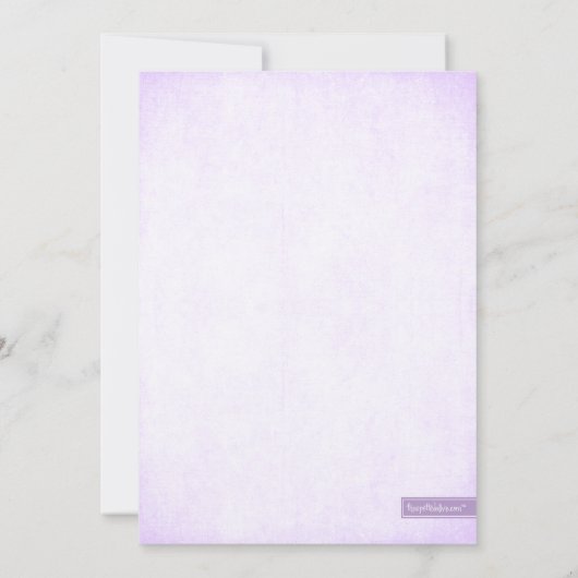 Lavender Glitzer Look Junggeselinnen-Abschied Einladung (Rückseite)