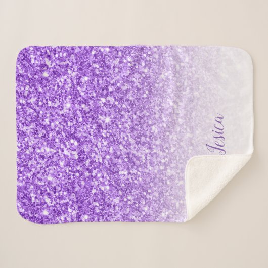 Lavender Glitzer Sherpadecke (Vorderseite (Horizontal))