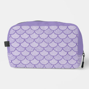 LAVENDER GLITZER SIEHT MERMAID SCALE PATTERS AN WASCHBEUTEL