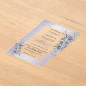 Lavender Glitzer Wildblumen Blumenzehen Acryleinladungen (Ablage )