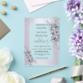 Lavender Glitzer Wildblumen Blumenzehen Acryleinladungen (In Situ (Hochzeit))