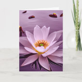 Lavender Glow Lotus Blume Wasser Karte (Vorderseite)