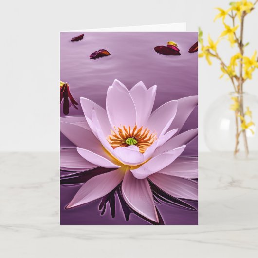 Lavender Glow Lotus Blume Wasser Karte (Gelbe Blume)