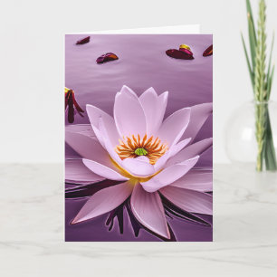 Lavender Glow Lotus Blume Wasser Karte