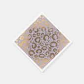 Lavender Gold Cream Glam Leopard Print Baby Dusche Serviette (Ecke)