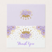 Lavender Gold Crown Princess Dusche Vielen Dank (Außenseite Aufgefaltet)