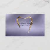 Lavender & Gold Dentist Business Card Visitenkarte (Vorderseite)
