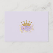 Lavender Gold Dinosaur Ballerina Diaper Raffle Begleitkarte (Rückseite)