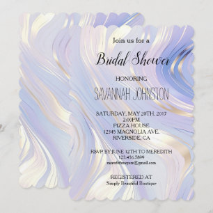 Lavender Gold Glam Brautparty Einladung
