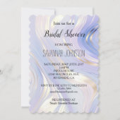 Lavender Gold Glam Brautparty Einladung (Vorderseite)