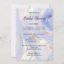 Lavender Gold Glam Brautparty Einladung