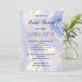 Lavender Gold Glam Brautparty Einladung (Stehend Vorderseite)