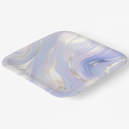 Lavender Gold Glam Wedding Pappteller (Gewinkelt)