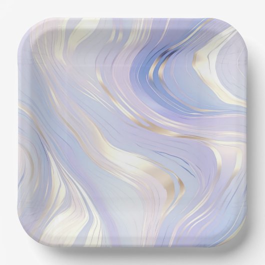 Lavender Gold Glam Wedding Pappteller (Vorderseite)