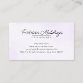 Lavender Gold Glitzer Agate Friseur Salon Visitenkarte (Vorderseite)