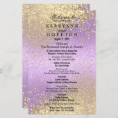 Lavender & Gold Glitzer - Programm (Vorne/Hinten)