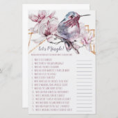 Lavender & Gold Hummingbird - Spielen Sie mit Ihre (Vorne/Hinten)