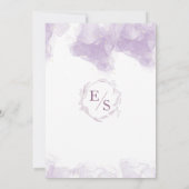 Lavender Gold Ink Elegante Hochzeit Einladung (Rückseite)