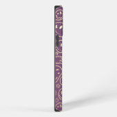 Lavender Gold Lächeln Lächeln Gesicht Muster moder iPhone Hülle (Rechte Seite)