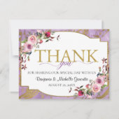 Lavender Gold Marble Floral (Vorderseite)