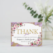 Lavender Gold Marble Floral (Stehend Vorderseite)