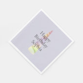 Lavender Gold Pink Lila Einhorn Geburtstag Serviette (Ecke)