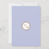 Lavender Gold Script Moderne florale Elegante Hoch Dankeskarte (Rückseite)