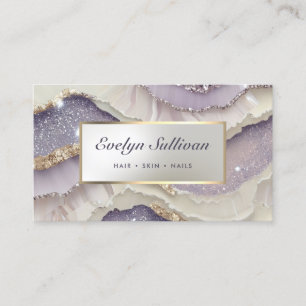 lavender gold silber Glitzer Marmorkarte Visitenkarte