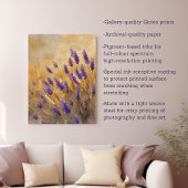 Lavender Golden Field Leinwanddruck