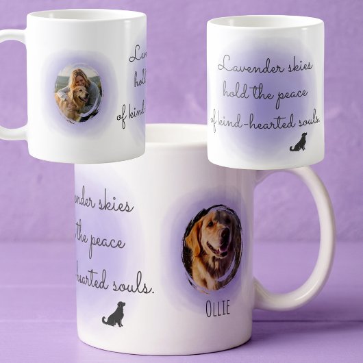 Lavender Golden Retriever Custom Mug with Name Kaffeetasse