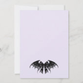 Lavender Gothic Baby Dusche Einladung (Rückseite)