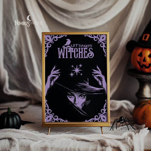 Lavender Gothic Witchy Halloween Flat Invitation Einladung