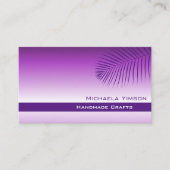 Lavender Gradient mit Palm Leaf Simple Stilvoll Visitenkarte (Vorderseite)
