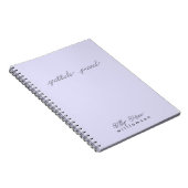 Lavender Gratitude Journal, Niedliche Skripttypogr Notizblock (Rechte Seite)