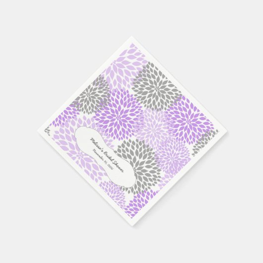 Lavender Gray Dahlia mums / Ihre eigene Formulieru Serviette (Ecke)