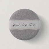 Lavender Gray Embossed Leaf Vines Button (Vorderseite)