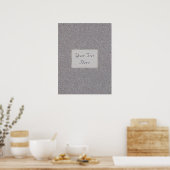 Lavender Gray Embossed Leaf Vines Poster (Küche)