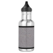 Lavender Gray Embossed Leaf Vines Trinkflasche (Rechts)