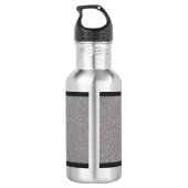 Lavender Gray Embossed Leaf Vines Trinkflasche (Rückseite)