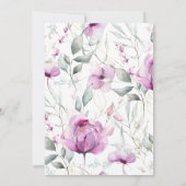 Lavender Gray Floral Bible Verse Christliche Hochz Einladung (Rückseite)