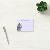 Lavender Gray Kitty Cat Post-it Klebezettel (Büro)