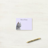 Lavender Gray Kitty Cat Post-it Klebezettel (Auf Schreibtisch)