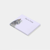 Lavender Gray Kitty Cat Post-it Klebezettel (angewinkelt)