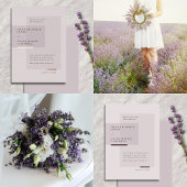 Lavender Gray Neutral Minimalistisch Wedding Begleitkarte